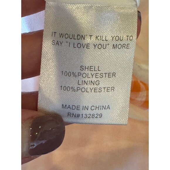 LPA Revolve Dress Women XXS Orange White Gingham Check Cowl Neck Front Slit Midi - Picture 11 of 12